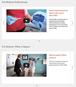 Screenshots of CAST Program videos.