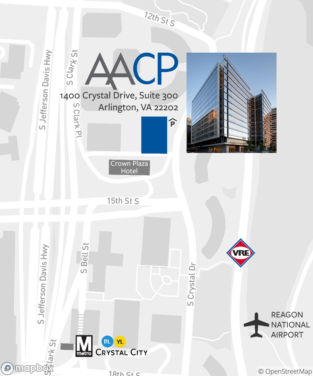 Map of Crystal City including AACP's office.