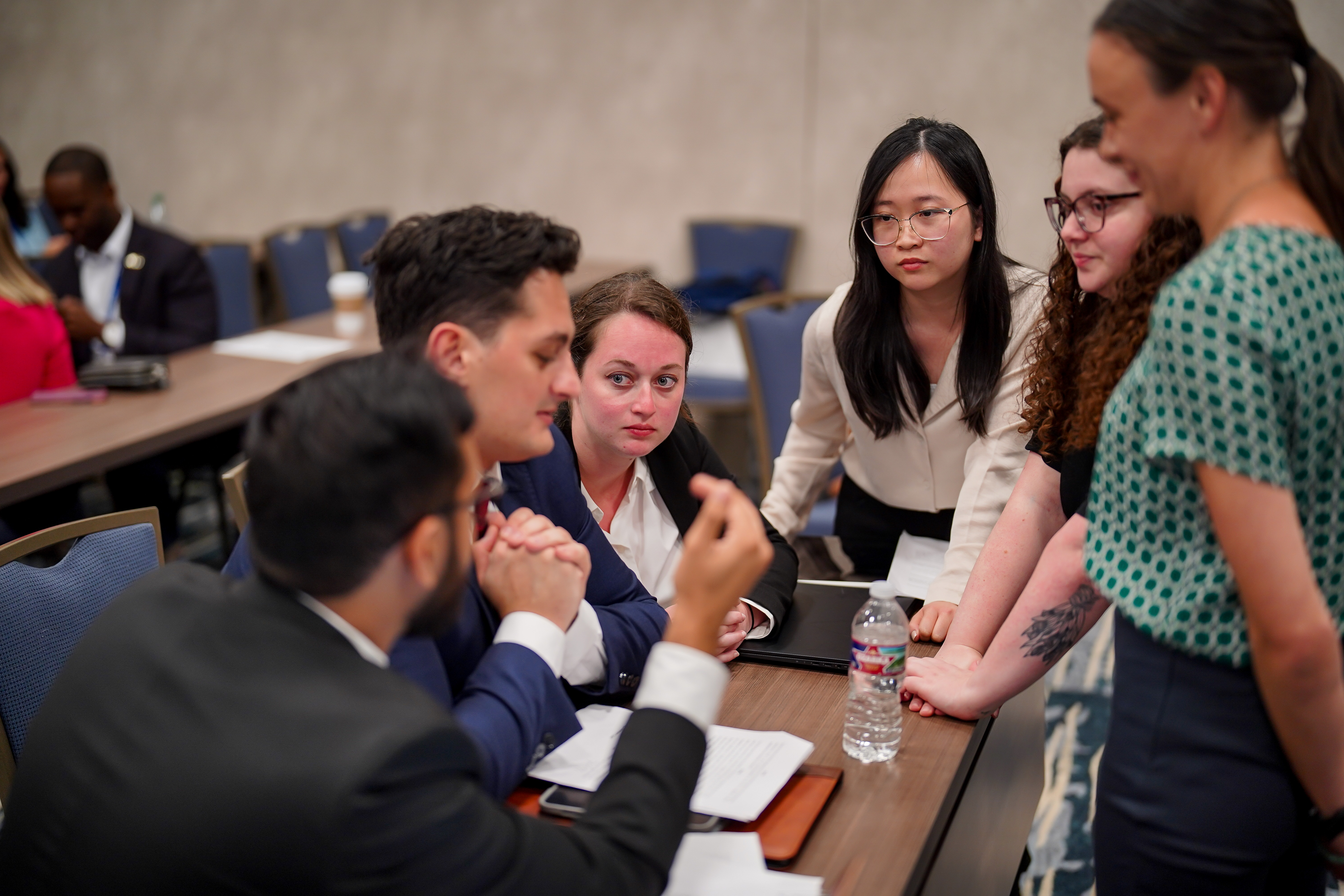 Student pharmacists team up to make their case during the CPD Section's Student Mock Trial during the AACP Annual Meeting.